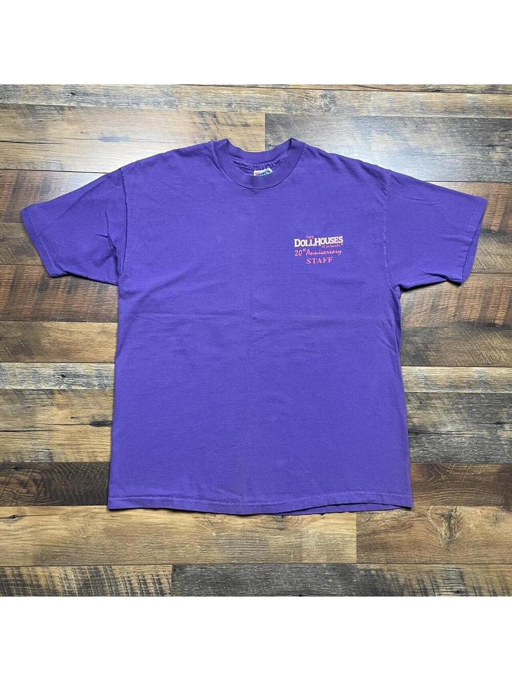 Vintage 90s Thee Dollhouses Of Orlando Staff Strip Club Graphic Tee Size XL